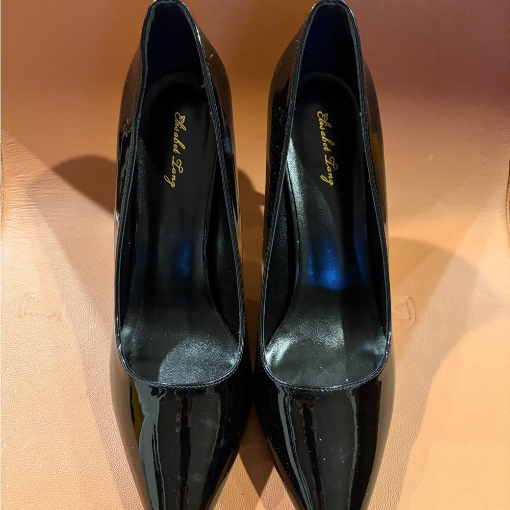 Chic Black Patent Leather Heels